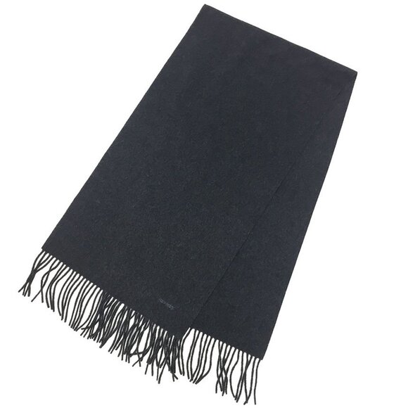HERMES Cashmere Stole Gaultier Period Charcoal Gray  Scarf - Picture 2 of 3